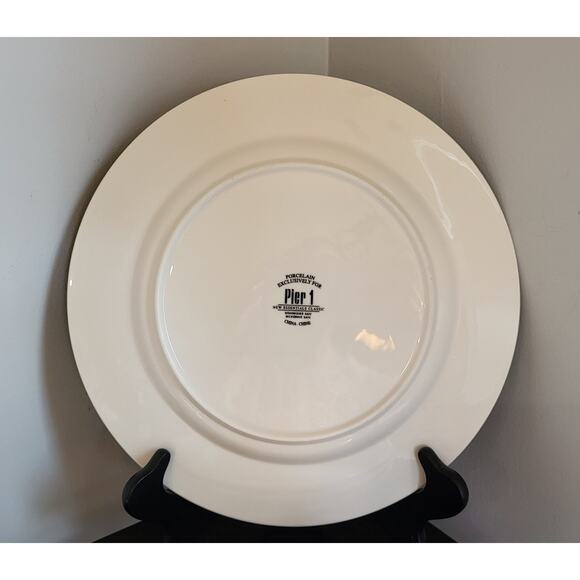 Pier 1 White New Essentials Classic Rimmed Dinner Plates (Set of 4) - Picture 5 of 8